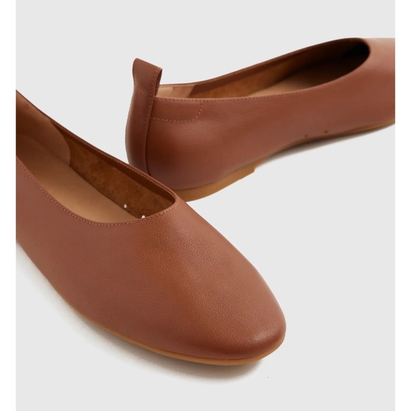 Quince Italian Leather Glove Ballet Flat Brown Slip On Women Size 7 - Picture 2 of 7